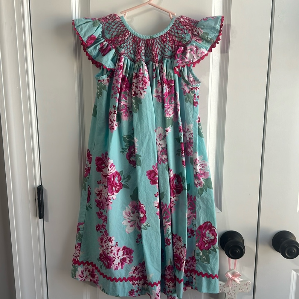 Banana Split smocked spring dress. Perfect for Easter.